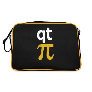 Q T Pie Cutie Pi Day Funny Math Geek 3.14 Science - Sac Retro - noir/or - Dos