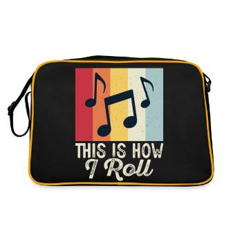 Partitions musicales Musiciens - Sac Retro - noir/or - Dos