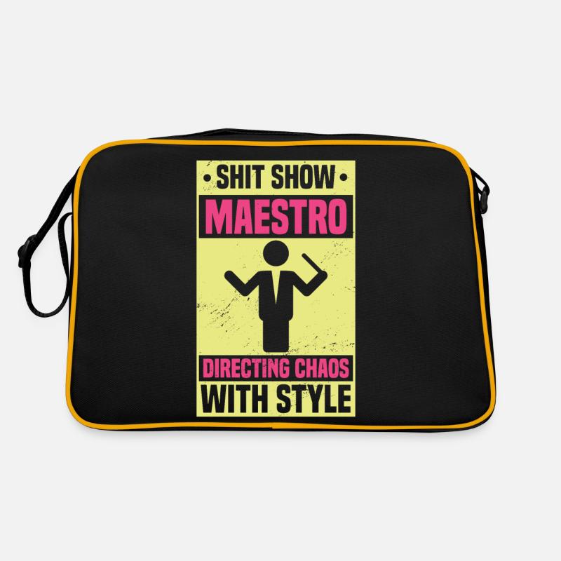 Lustiger Manager Chor Scheiße Show Maestro Retro Tasche