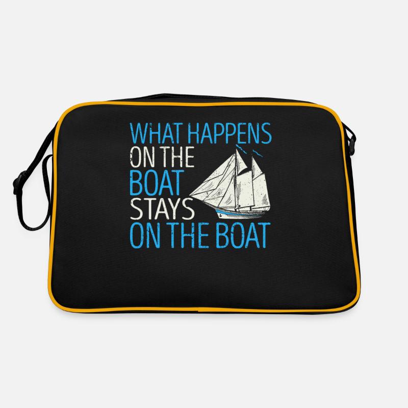 Ce qui se passe sur le bateau reste sur le bateau Sac Retro