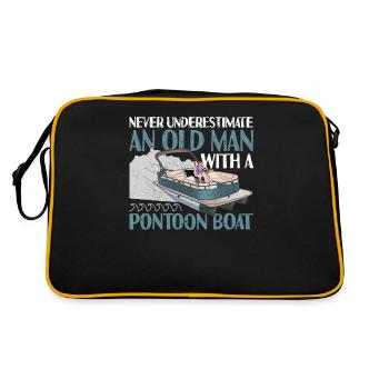Never underestimate an old man - Retro Bag - black/gold - Back
