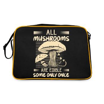 Tous les champignons sont comestibles certains une seule fois mycologue - Sac Retro - noir/or - Dos