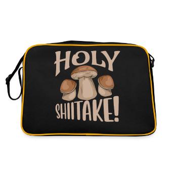 Holy Shiitake! Fungus Mycologist - Retro Bag - black/gold - Back