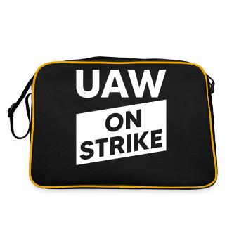 UAW on Strike - United for a Strong Contract - Retro Bag - black/gold - Back