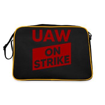UAW on Strike - United for a Strong Contract - Retro Bag - black/gold - Back