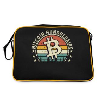 Bitcoin Crypto Crypto-monnaie - Sac Retro - noir/or - Dos