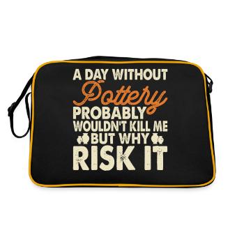 Pottery Pottery Pottery - Retro Bag - black/gold - Back