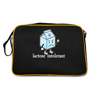 Intolérant au lactose drôle de lait humour jeu de mots sans produits laitiers - Sac Retro - noir/or - Dos