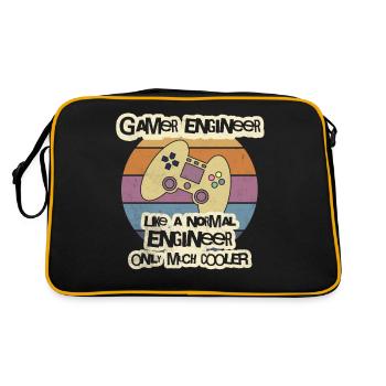 T-shirt de l’ingénieur gamer, chemise du développeur de jeux, prog - Sac Retro - noir/or - Dos
