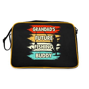 Grandpas futur compagnon de pêche - Sac Retro - noir/or - Dos