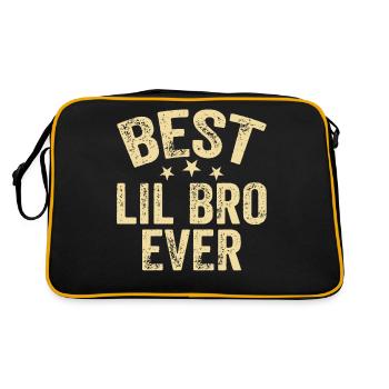 Bester Kleiner Bruder - Retro Tasche - Schwarz/Gold - Hinten