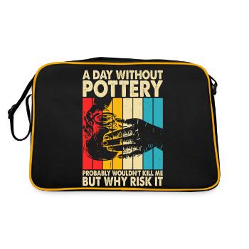 Pottery Pottery Pottery - Retro Bag - black/gold - Back