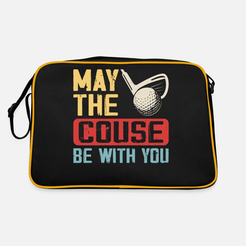 Golf Golfer - Retro Tasche - Schwarz/Gold