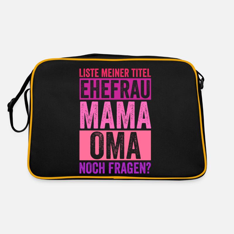 Ehefrau Mutter Großmutter Mama Oma Retro Tasche