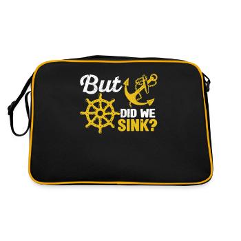 But have we sunk Funny sailboat sail - Retro Bag - black/gold - Back