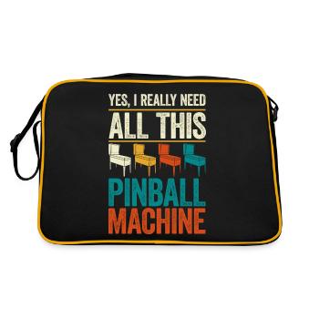 Pinball Machine Pinball Machine - Retro Bag - black/gold - Back