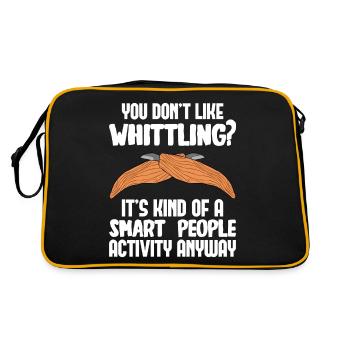 Wood Schintzen Wood carving - Retro Bag - black/gold - Back