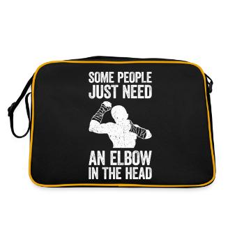 Muay Thai Boxing - Retro Tasche - Schwarz/Gold - Hinten