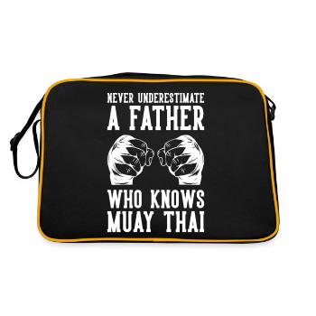 Muay Thai Boxing - Retro Tasche - Schwarz/Gold - Hinten