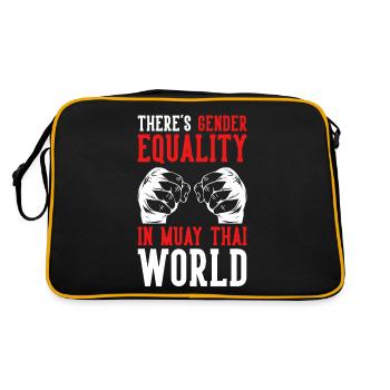 Muay Thai Boxing - Retro Tasche - Schwarz/Gold - Hinten
