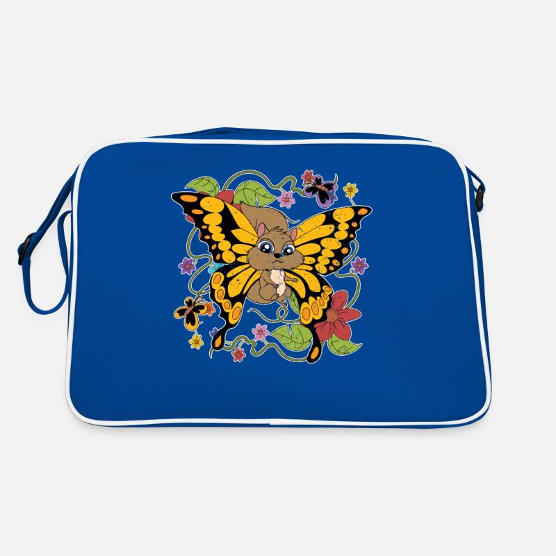 Cadeau animal forestier Écureuil papillon Sac Retro