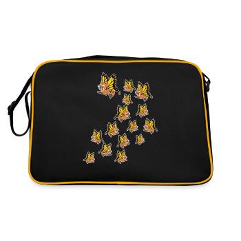 Chine Animal Cadeau Papillon Panda Rouge - Sac Retro - noir/or - Dos