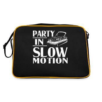 Fête au ralenti Drôle de capitaine ponton bateau - Sac Retro - noir/or - Dos