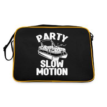 Party in slow motion Funny captain pontoon boat - Retro Bag - black/gold - Back