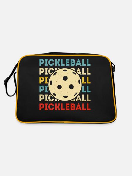 Pickleball - Retro Tasche - Schwarz/Gold