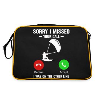 Kitesurf Kitesurfer Kiteboard Kitesurfing - Sac Retro - noir/or - Dos