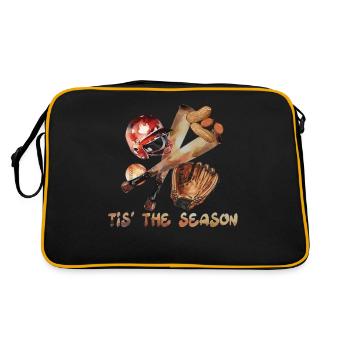 La saison Baseball Peanut Case Casque - Sac Retro - noir/or - Dos