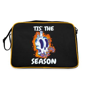 Groovy Die Saison Spooky Halloween Skelett - Retro Tasche - Schwarz/Gold - Hinten