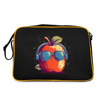Apple Tree Apple Picking Crew Blossom Fruit Retro - Retro Bag - black/gold - Back