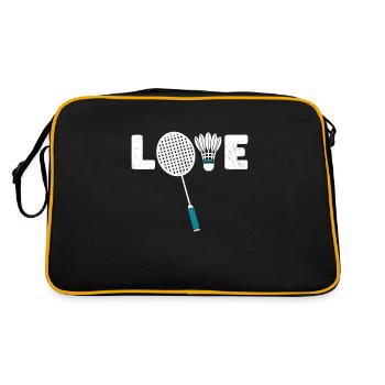 Badminton Love Badminton Shuttlecock Racket Smash - Retro Bag - black/gold - Back