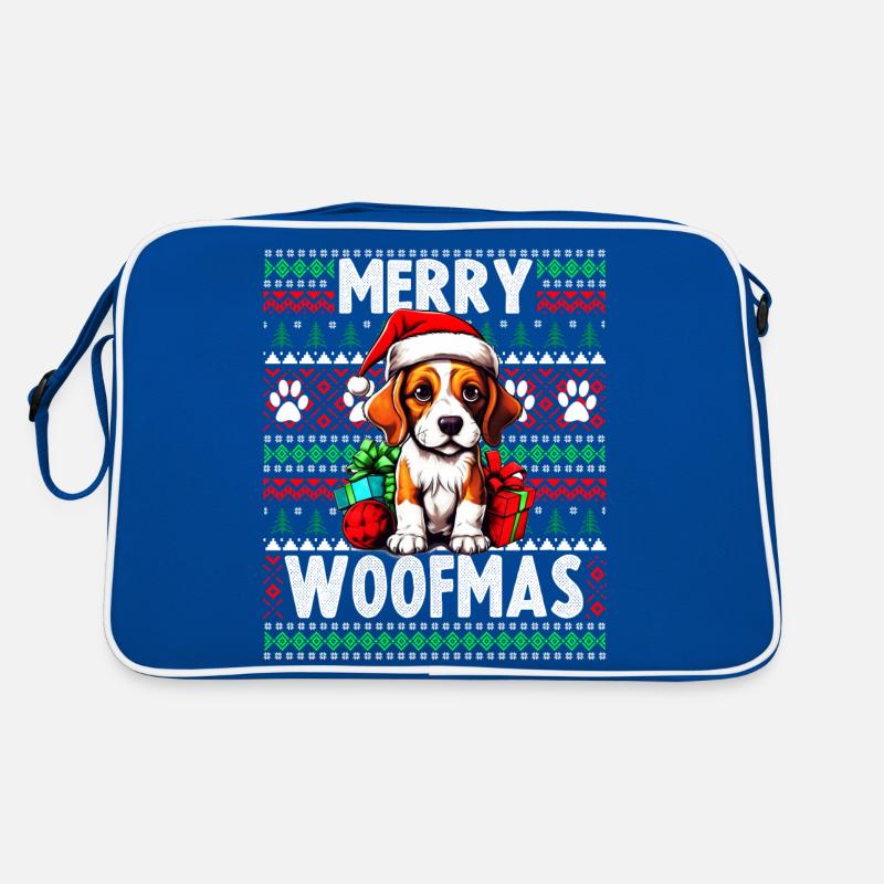 Drôle de conception de Noël de chien Beagle - Merry Woofmas Sac Retro