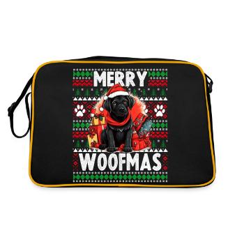 Ugly Christmas Sweater Black Labrador Dog - Dog Ch - Retro Bag - black/gold - Back