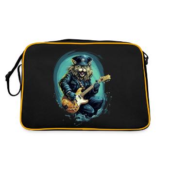 Rock n Roll Cat - Retro Bag - black/gold - Back