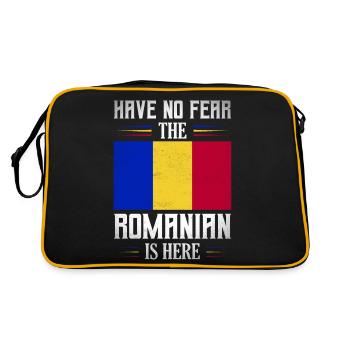 N’ayez pas peur Le roumain est ici Romani patriotique - Sac Retro - noir/or - Dos