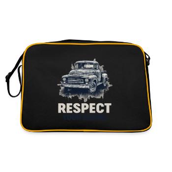 Camion Vintage Old Classic School American Pickup - Sac Retro - noir/or - Dos