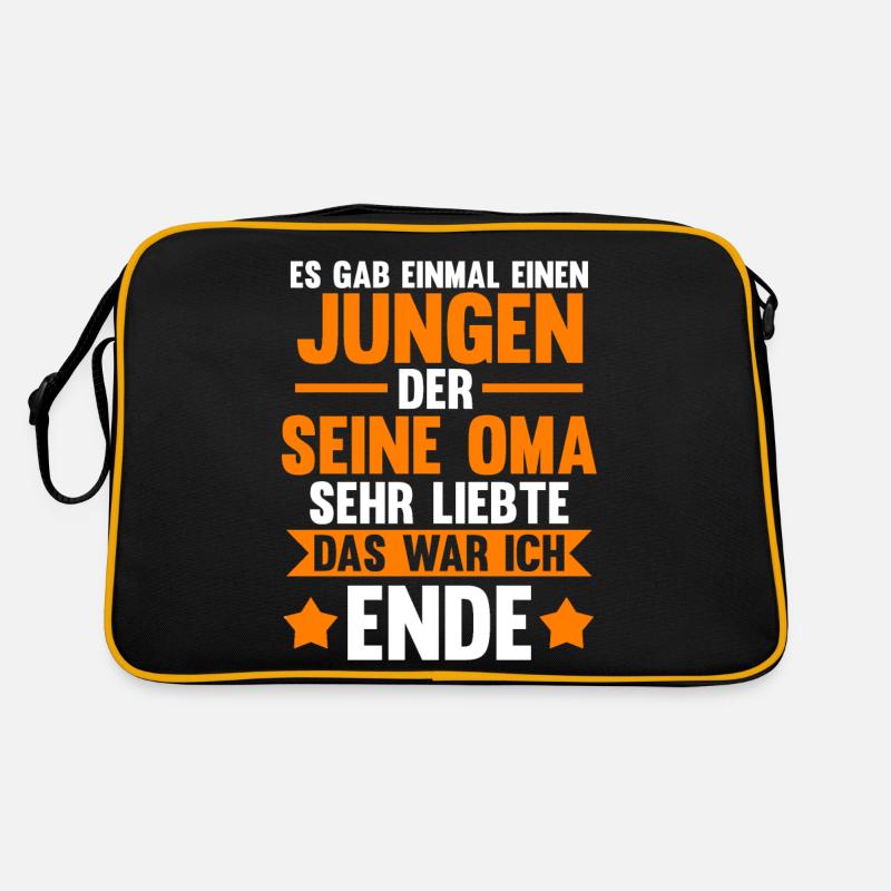 Großmutter Oma Enkel Retro Tasche