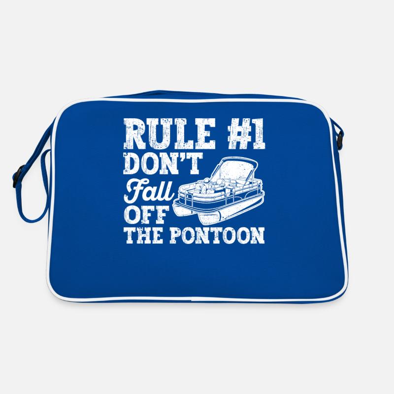 Regel Nummer 1 Fallen Sie nicht vom Pontonboot Retro Tasche