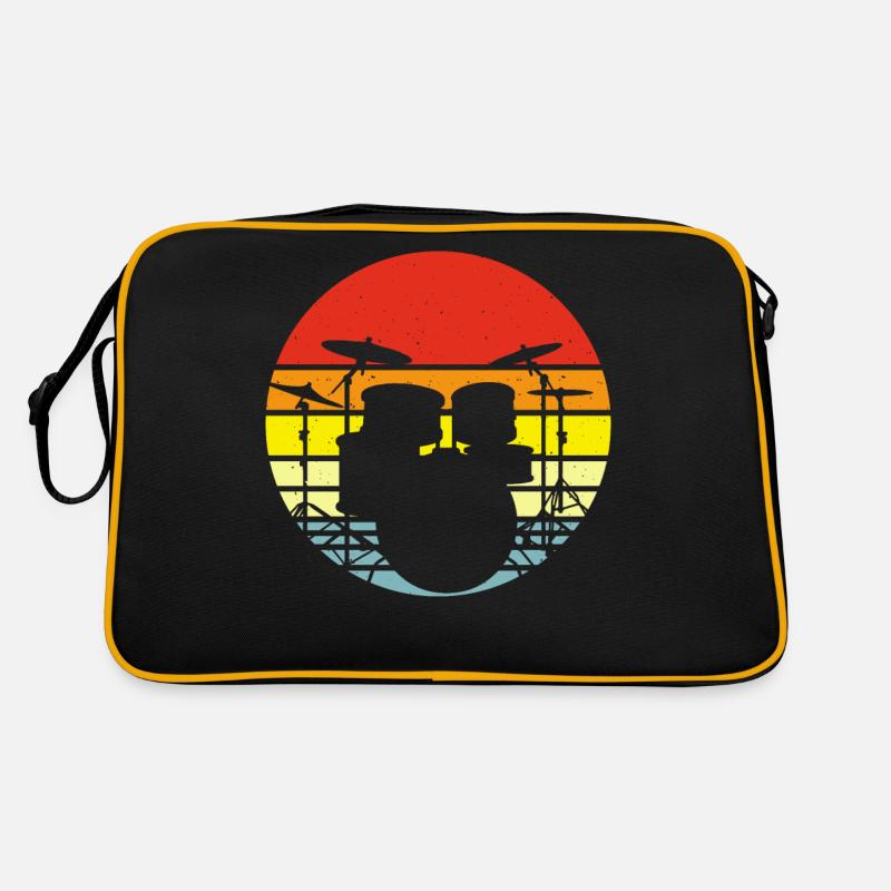 Batterie Batteur Batteur - Sac Retro - noir/or
