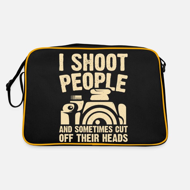 Fotograf - Retro Tasche - Schwarz/Gold