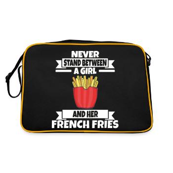 Frites amusantes Frites drôles - Sac Retro - noir/or - Dos