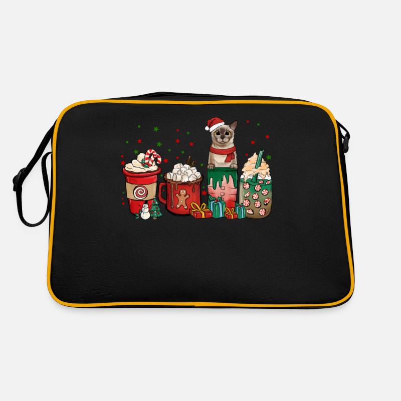 Burmese Coffee Coffee Cups Santa Cat Retro Bag