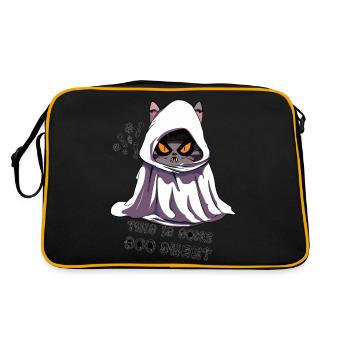 Ceci est un fantôme de chat boo sheet - Sac Retro - noir/or - Dos