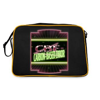 programming equestrian awesome hacker funny quote - Retro Bag - black/gold - Back