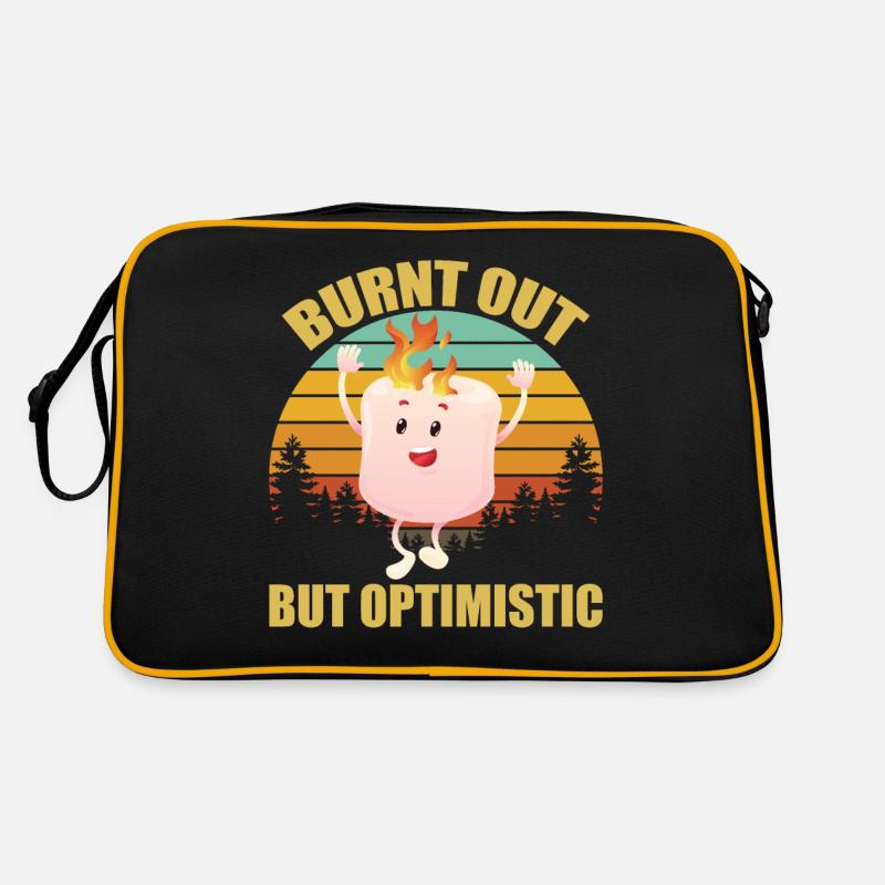 Burnt Out But Optimistic Marshmellow Camping Retro Retro Bag
