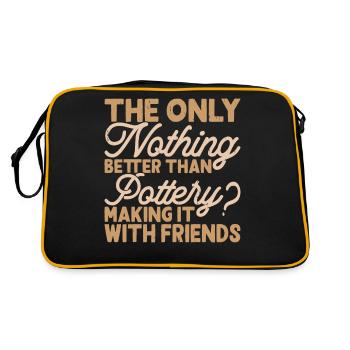 Pottery Pottery Pottery - Retro Bag - black/gold - Back