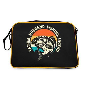 Papa pêcheur - Sac Retro - noir/or - Dos
